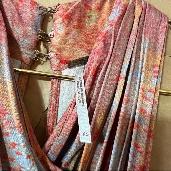 Free People | Seduction Playsuit Wide Leg Jumpsuit Crisscross Pleated Size XS - Picture 3 of 15